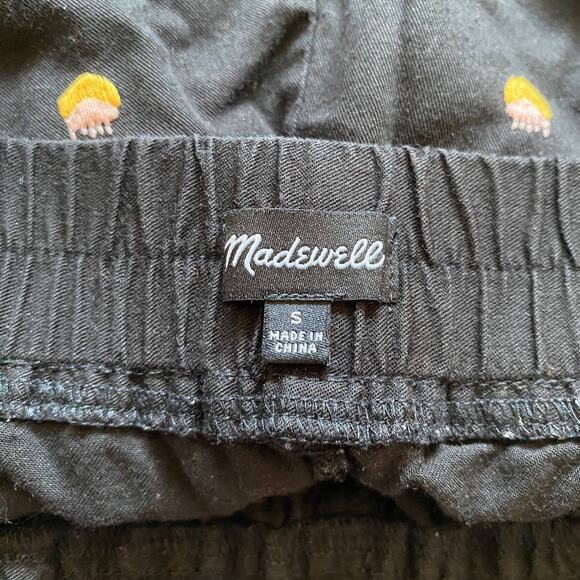Madewell Black Embroidered Women Shorts small - Picture 2 of 5